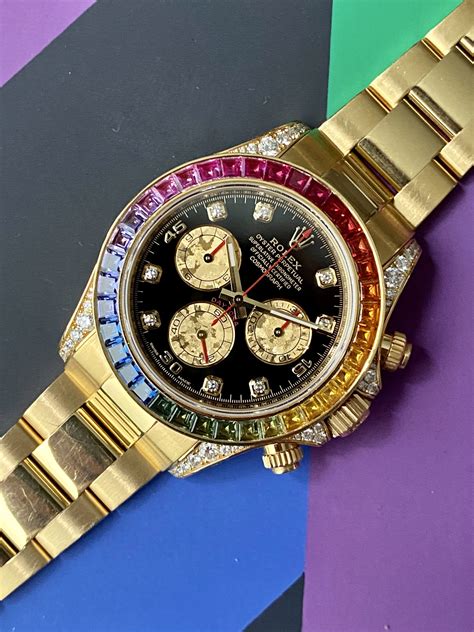 rolex daytona rainbow sunray|daytona rainbow Rolex price.